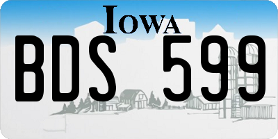 IA license plate BDS599