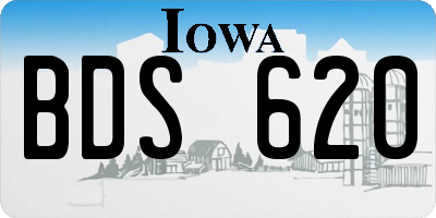 IA license plate BDS620