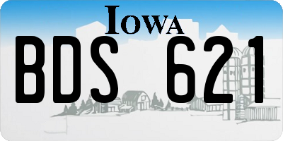 IA license plate BDS621
