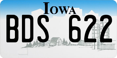 IA license plate BDS622