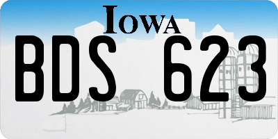IA license plate BDS623