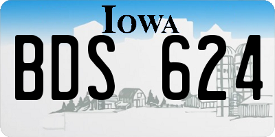 IA license plate BDS624