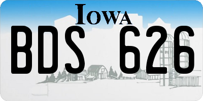 IA license plate BDS626