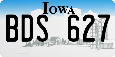 IA license plate BDS627