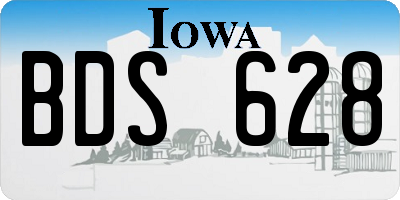 IA license plate BDS628