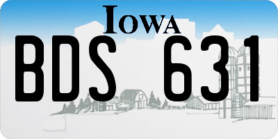IA license plate BDS631