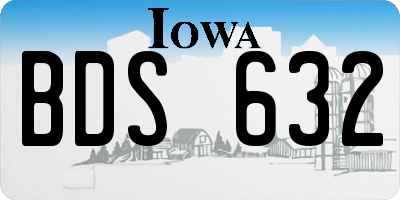 IA license plate BDS632