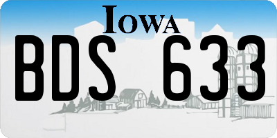 IA license plate BDS633