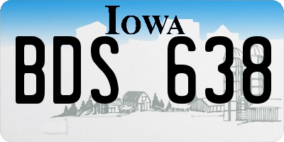 IA license plate BDS638