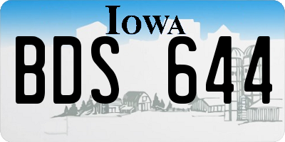 IA license plate BDS644