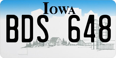 IA license plate BDS648