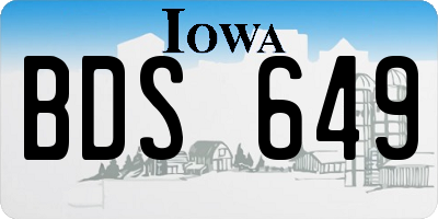 IA license plate BDS649