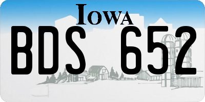 IA license plate BDS652