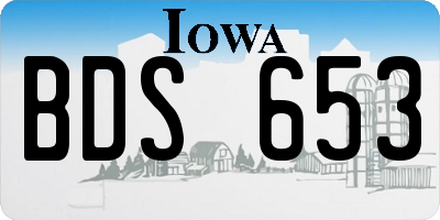 IA license plate BDS653