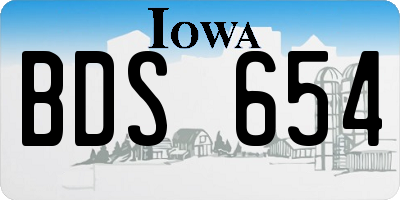 IA license plate BDS654
