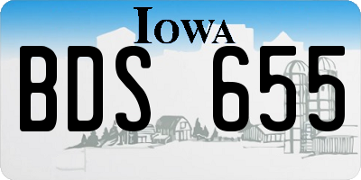 IA license plate BDS655