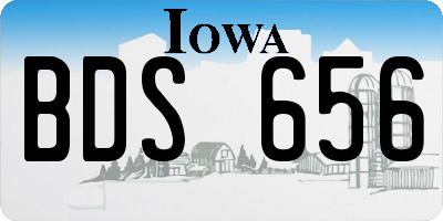 IA license plate BDS656