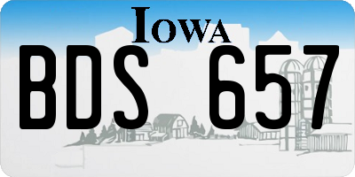 IA license plate BDS657
