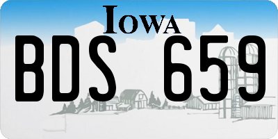 IA license plate BDS659