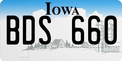 IA license plate BDS660