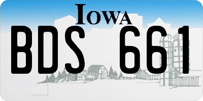 IA license plate BDS661