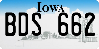 IA license plate BDS662
