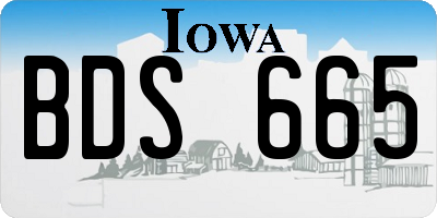 IA license plate BDS665
