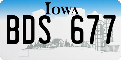 IA license plate BDS677