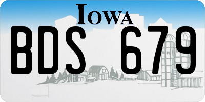 IA license plate BDS679
