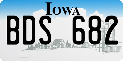 IA license plate BDS682