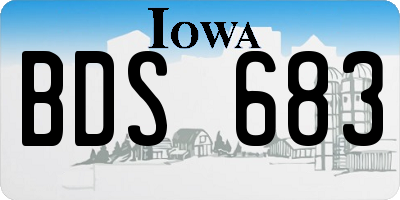IA license plate BDS683