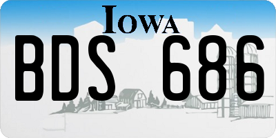 IA license plate BDS686