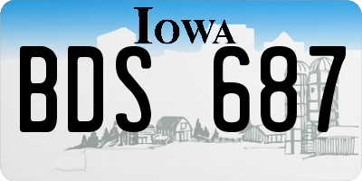 IA license plate BDS687