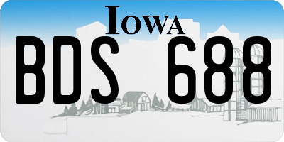 IA license plate BDS688