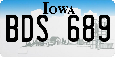 IA license plate BDS689