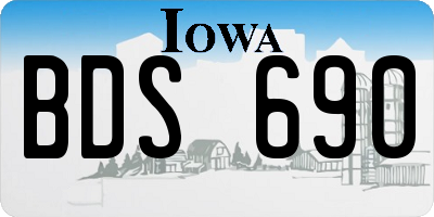 IA license plate BDS690