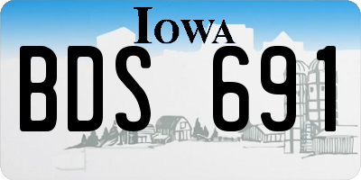 IA license plate BDS691
