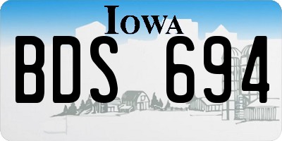IA license plate BDS694