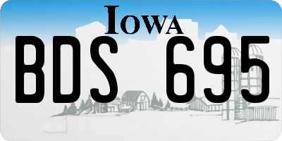 IA license plate BDS695