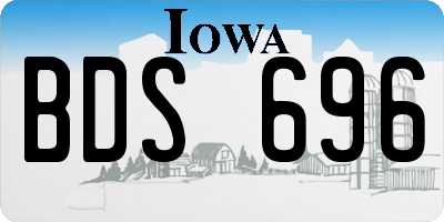 IA license plate BDS696