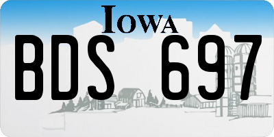 IA license plate BDS697