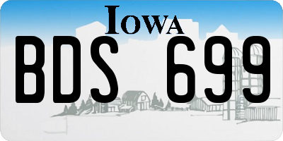 IA license plate BDS699