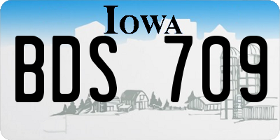 IA license plate BDS709
