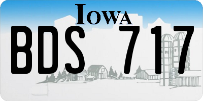 IA license plate BDS717