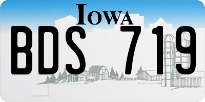IA license plate BDS719