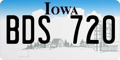 IA license plate BDS720