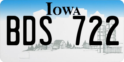 IA license plate BDS722