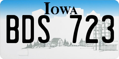 IA license plate BDS723
