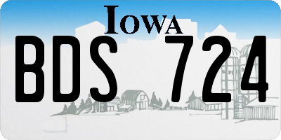 IA license plate BDS724