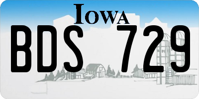 IA license plate BDS729